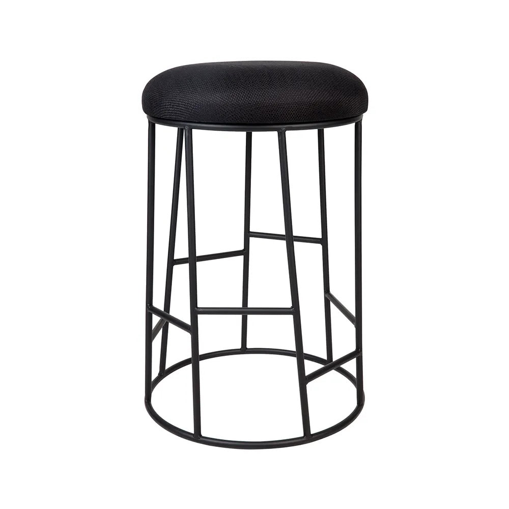 Aiden Black Steel Kitchen Stool