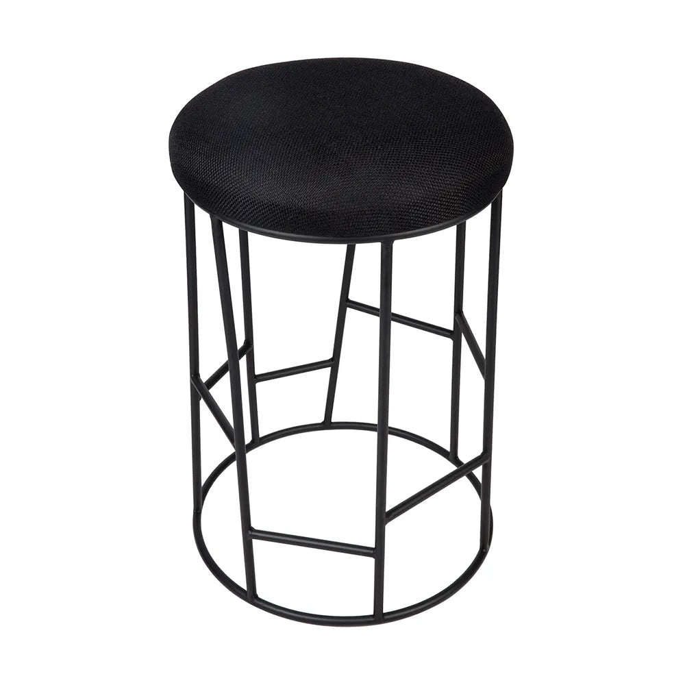 Aiden Black Steel Kitchen Stool