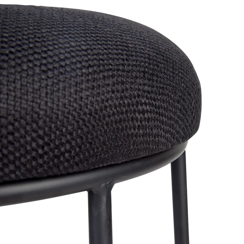 Aiden Black Steel Kitchen Stool