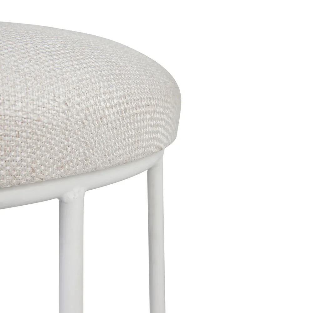 Aiden White Steel Kitchen Stool