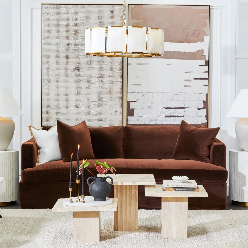 Atlas Travertine Coffee Table