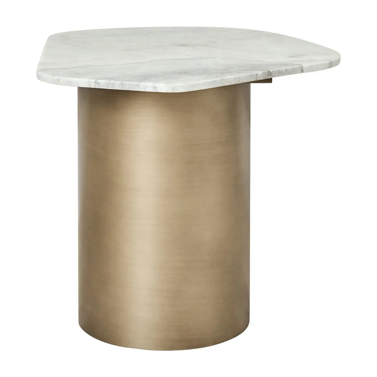 Isabelle Marble Side Table - Brass