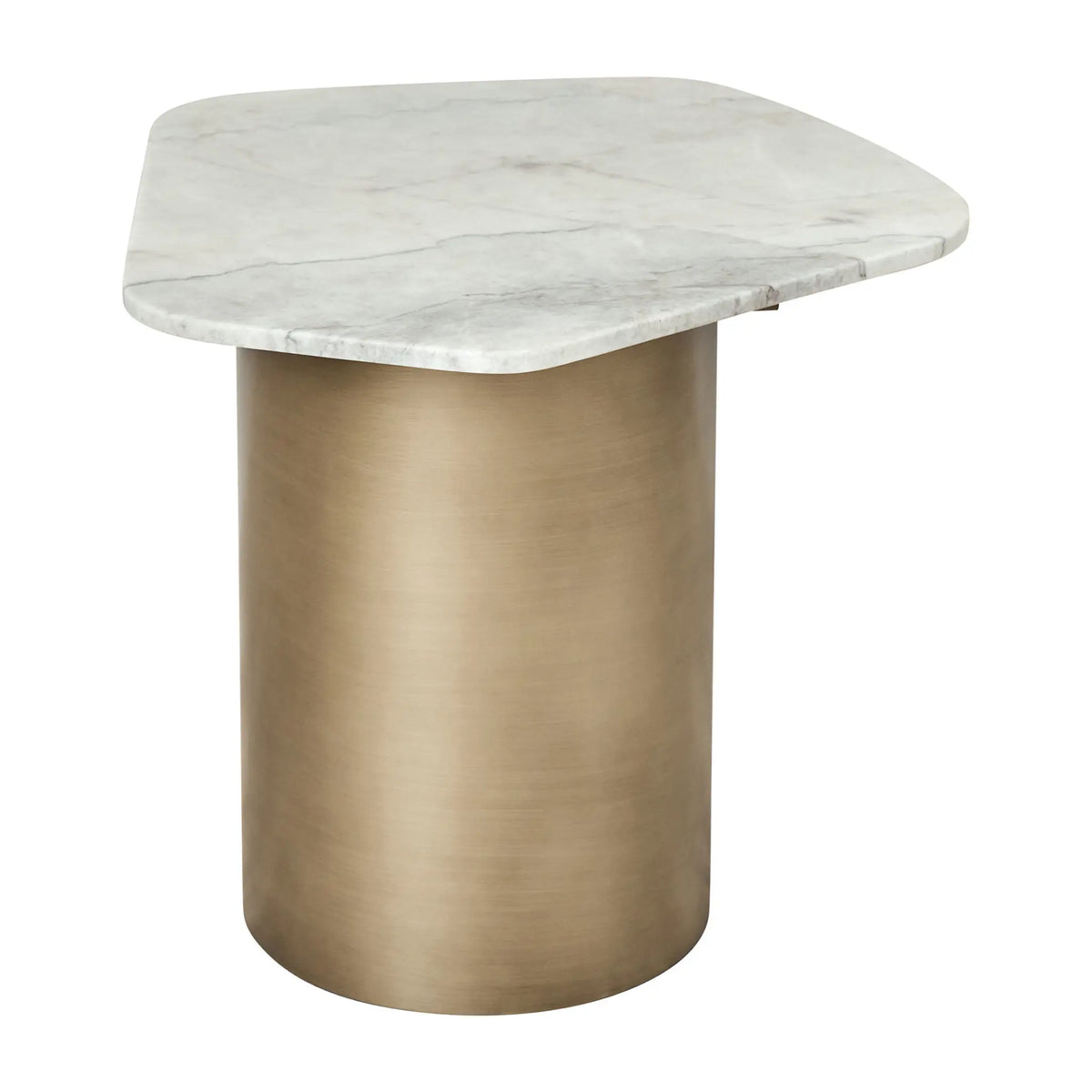 Isabelle Marble Side Table - Brass
