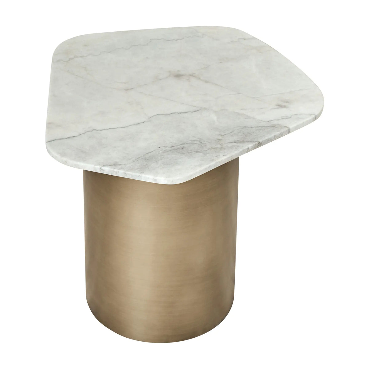 Isabelle Marble Side Table - Brass